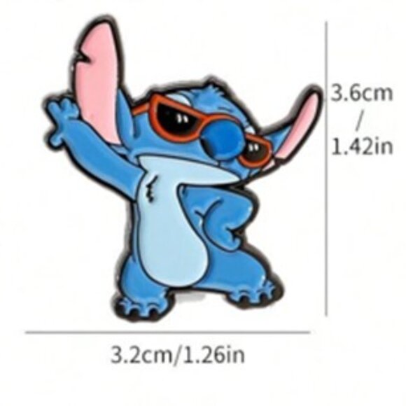 DISNEY Stitch in Sunglasses Enamel Trading Pin (BRAND-NEW & SO CUTE!) - Picture 2 of 3